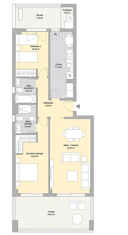 Apartamento de 2 dormitorios en Marbella - mibgroup.es